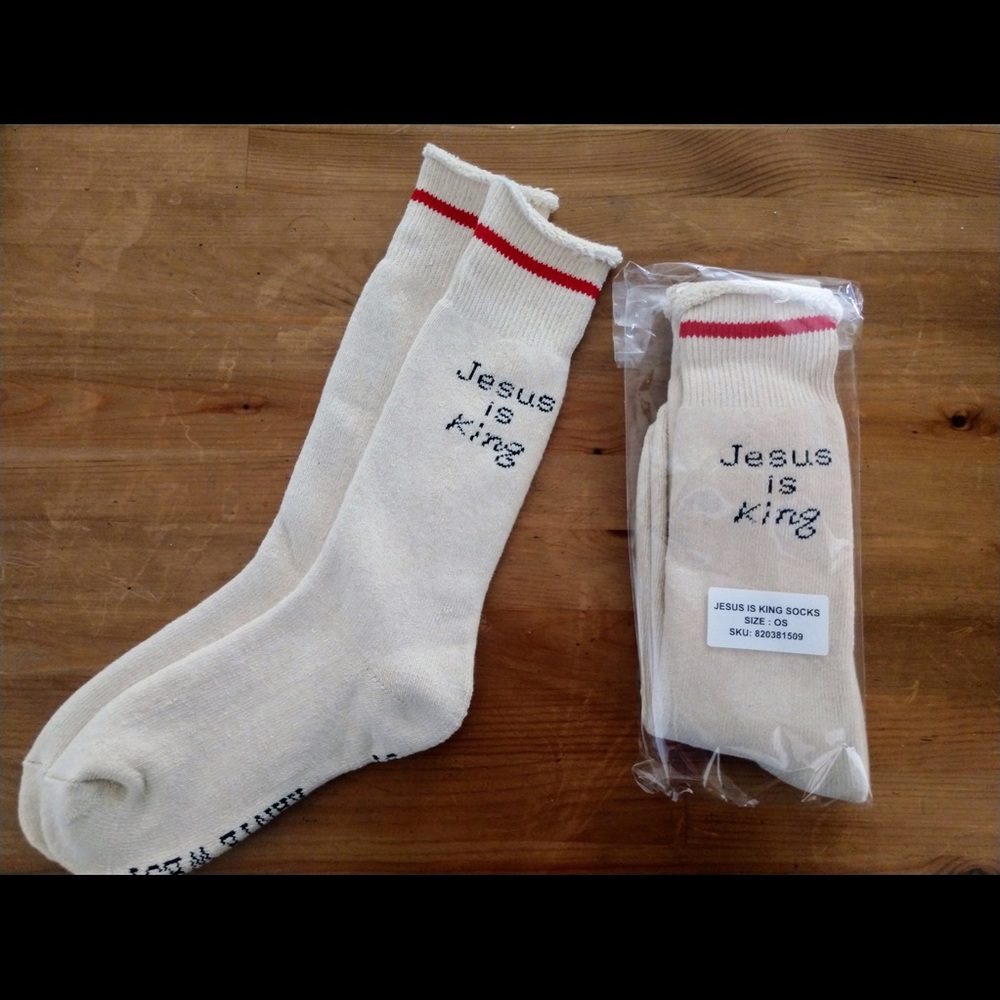 Sunday service JESUS IS KING socks